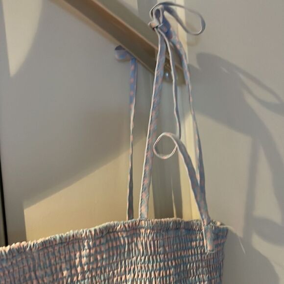 Blanknyc gingham smocked crop camisole in sweet escape XL NWT - Picture 8 of 9